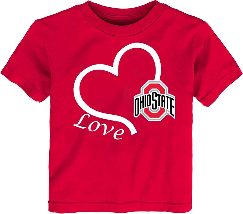 Future Tailgater Ohio State Buckeyes Officially Licensed Heart Love Baby-Toddler-Youth T-Shirt - Image 1